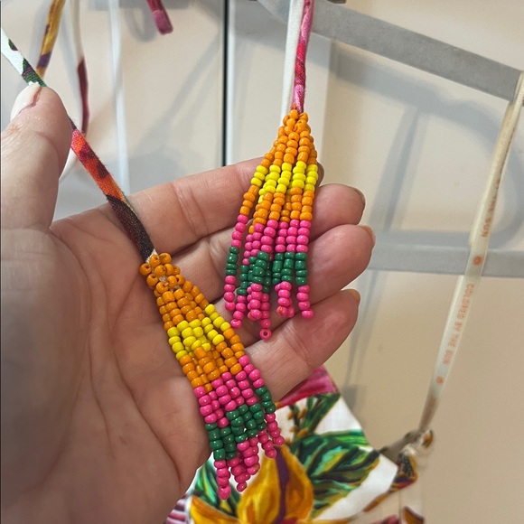 Farm Rio toucans garden halter neck floral jumpsuit size xs NWOT - Picture 4 of 8